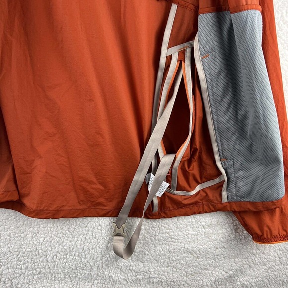 REI Women's Size M Orange Nylon Hooded Windbreaker Lightweight Jacket Shell - Picture 8 of 13